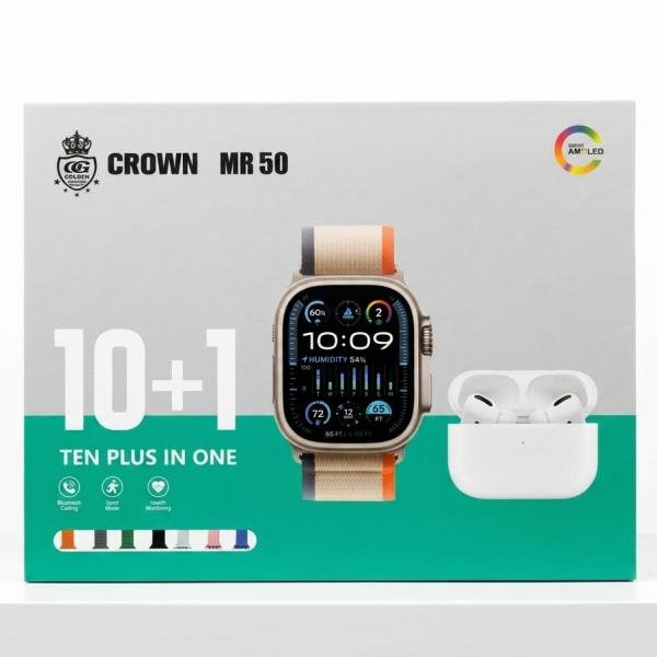 Crown MR 50 10+1 Smart Watch Bundle